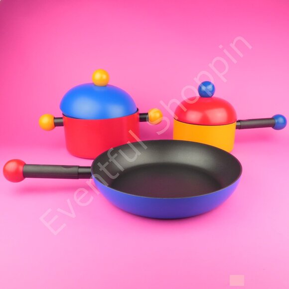 TVS Cookware Other - MOMA 1990s Bubble Casserole Pot Sauce Pot Frying Pan Cooking Set Made In…